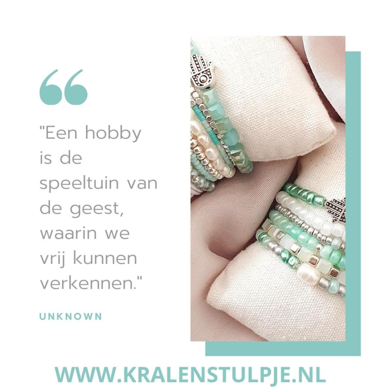 "Een hobby is de speeltuin van de geest, waarin we vrij kunnen verkennen."