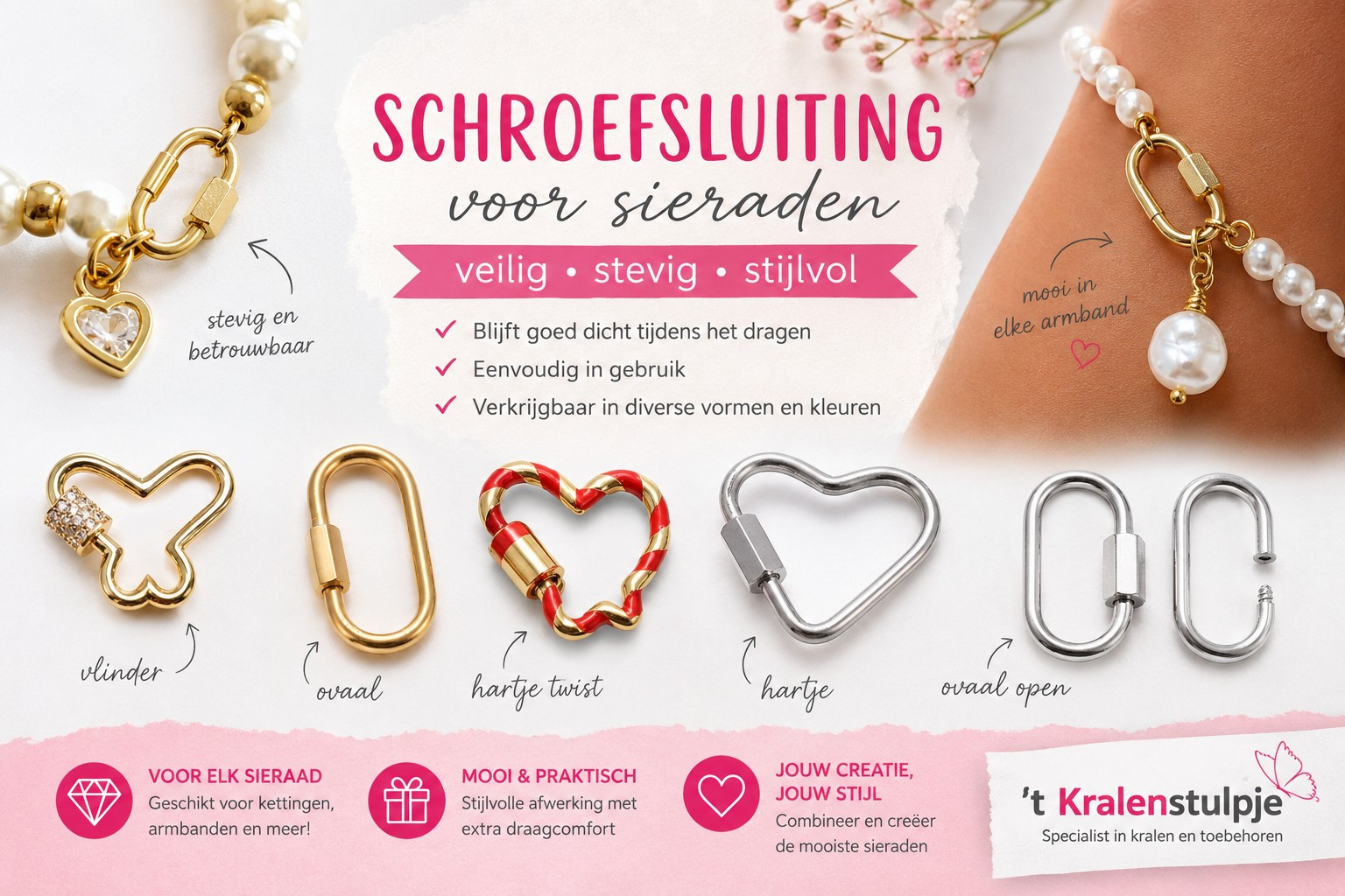 Schroefsluiting voor sieraden