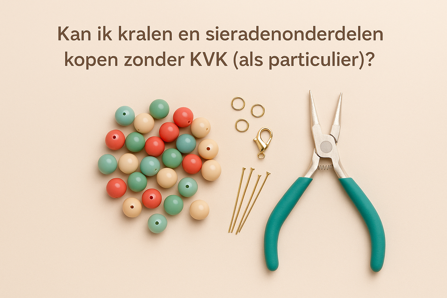 Kan ik kralen en sieradenonderdelen kopen zonder KVK (als particulier)?