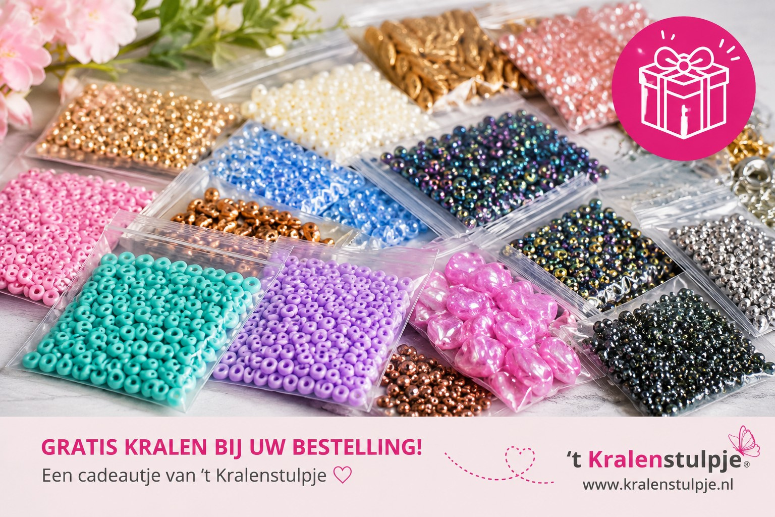 Gratis kralen bij uw bestelling