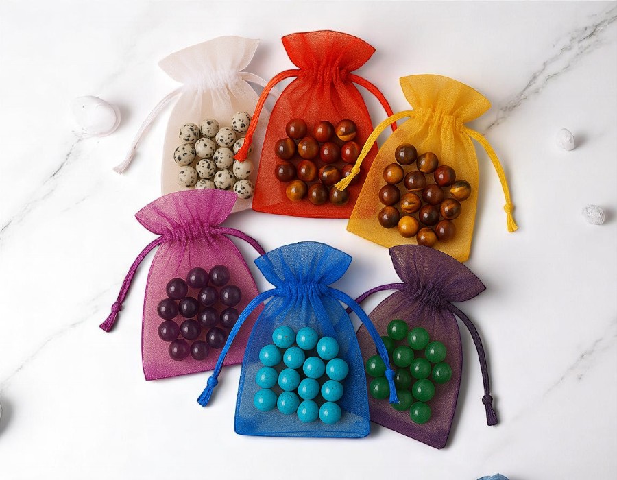 Organza zakjes met edelstenen