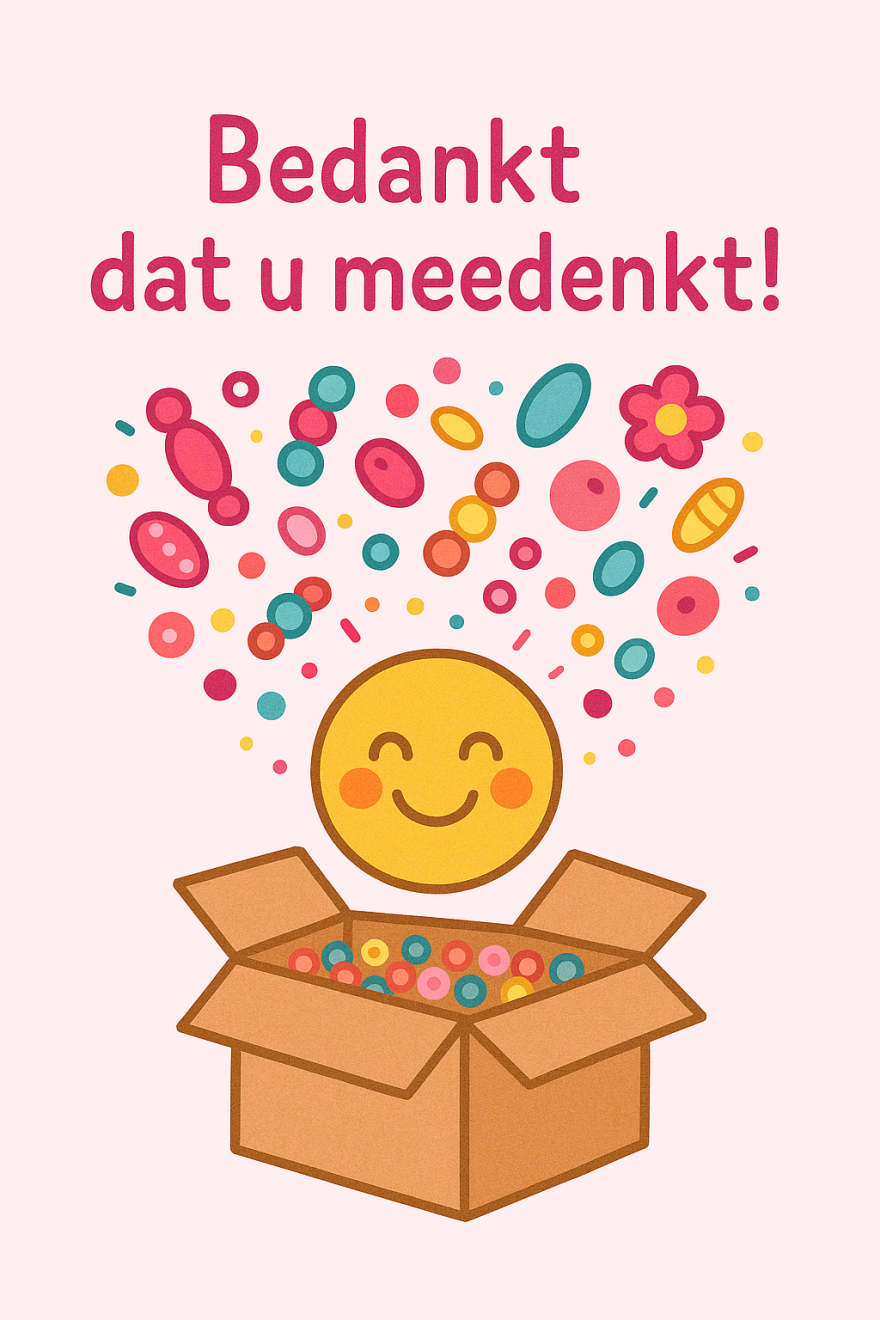 Bedankt dat u meedenkt!