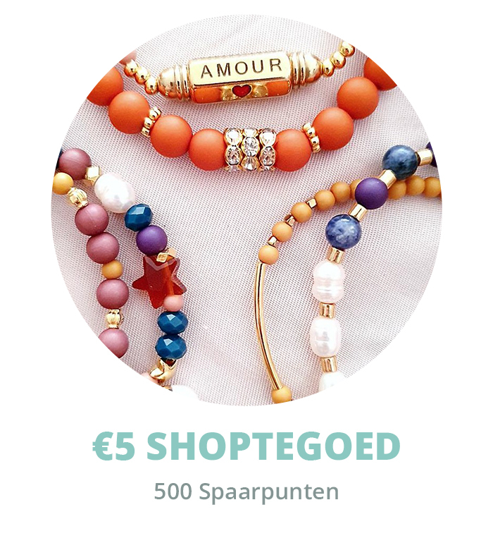 5 euro shoptegoed. Spaarprogramma van 't Kralenstulpje: sparen met kralen kopen!