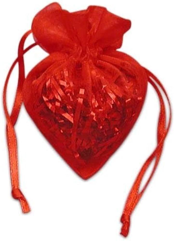 Organza zakje hartvorm