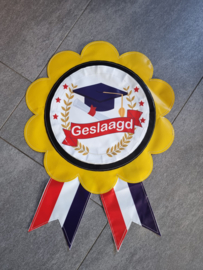 Geslaagd man Hoera 4 meter