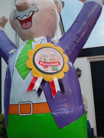 Hoera met pensioen pop man 4 meter