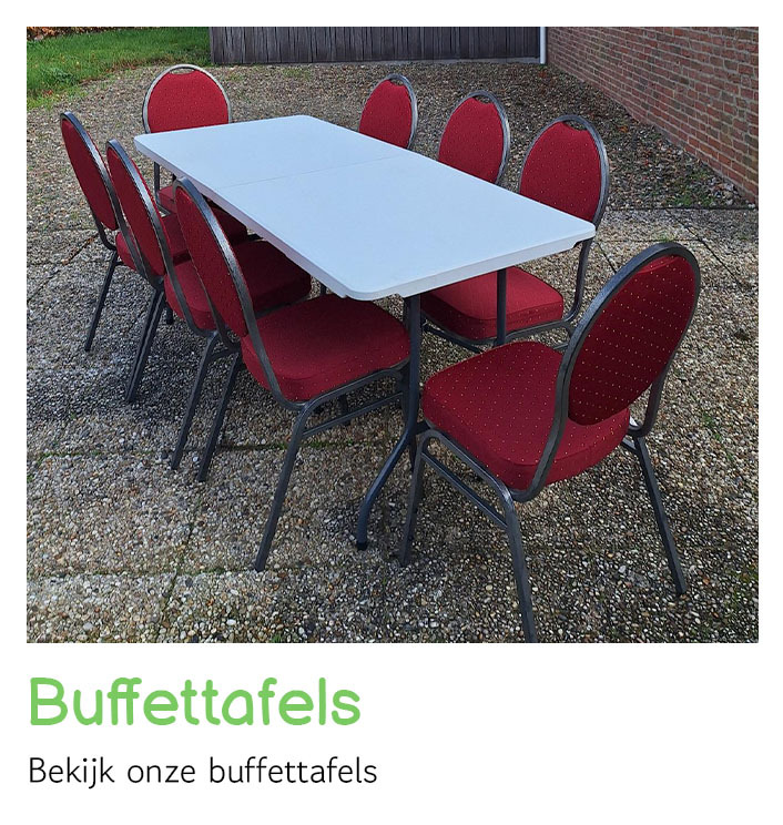 Feestmeubilair huren, buffettafels huren | FeestVerhuurWijchen