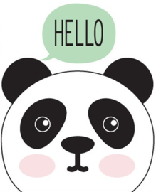 Poster panda hello 30 x 40 cm