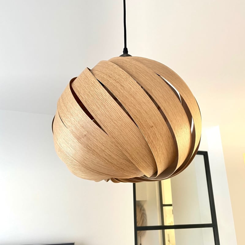 Hanglamp Mela van eikenhout 35 cm