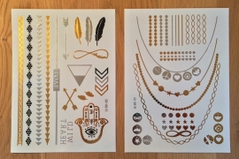 Metallic Tattoos 1 Goud & Zilver