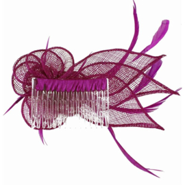 Paarse Sinamay Fascinator