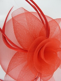 Swirl Fascinator Rood