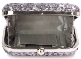 Pailletten Clutch Zilver