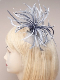 Decoratieve Fascinator Grijs