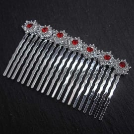 Red Shimmer Hair Comb