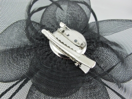 Swirl Fascinator Zwart