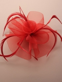 Swirl Fascinator Rood