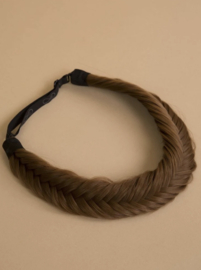 Visgraat Vlecht Haarband Apricot Amber