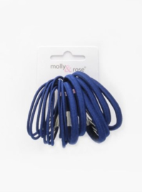 Haar Elastiekjes Mix Donker Blauw 18 stuks