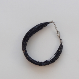 Zwarte Kralen Armband