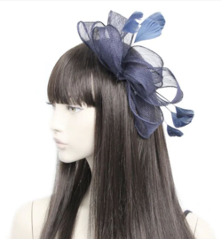 Fascinator Navy op Kam