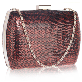 Pailletten Clutch Bordeaux