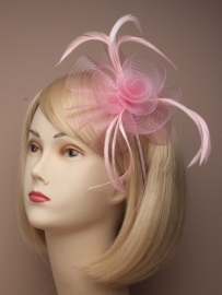 Swirl Fascinator Roze Haarband
