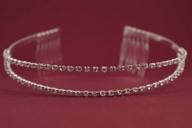 Twee Rijen Strass Tiara/ Diadeem