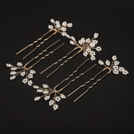 Kraaltjes Haarpin Goud 5 stuks