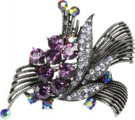 Gunmetal Baroque Hair Clip & Broche