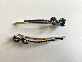 Schuifspelden met Blauw Strikje