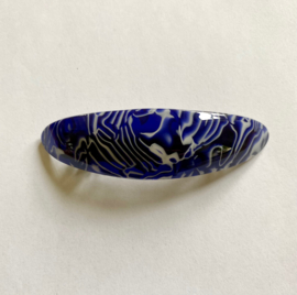 Grafische Haarspeld Ovaal Blauw