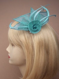 Donker Turquoise Sinamay Fascinator