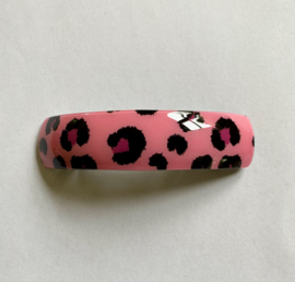 Luipaard Print Haarspeld Roze