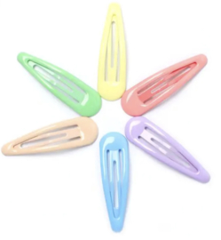 Klik-klak Speldjes Pastel Kleuren 6 stuks