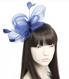 Grote Fascinator Haarband Donker Blauw