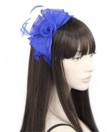 Sinamay Haarband Kobalt Blauw