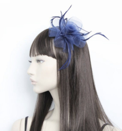 Donker Blauwe Fascinator Haarband