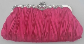 Pink Satin Evening Bag