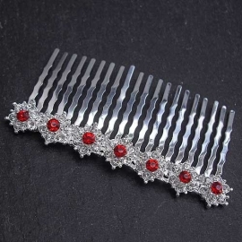 Red Shimmer Hair Comb