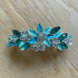 Turquoise Bloem Haarspeld
