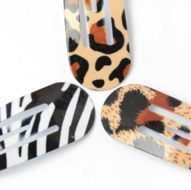 Klik-klak Speldjes Dieren Print 6 stuks