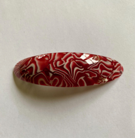 Grafische Haarspeld Ovaal Rood