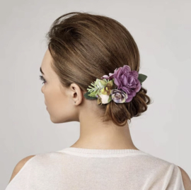 Bloemen Haarkam Paars