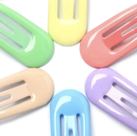 Klik-klak Speldjes Pastel Kleuren 6 stuks