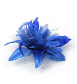 Blauwe Bloem Fascinator