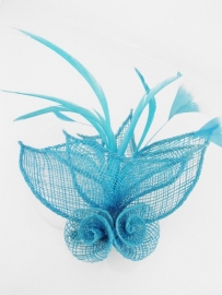 Turquoise Sinamay Fascinator