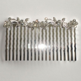Clear Crystal Butterfly & Flower Hair Comb
