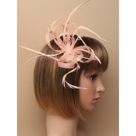 Nude Sinamay "Strik" Fascinator