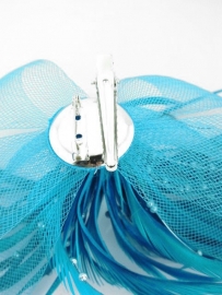 Decoratieve Fascinator Turquoise